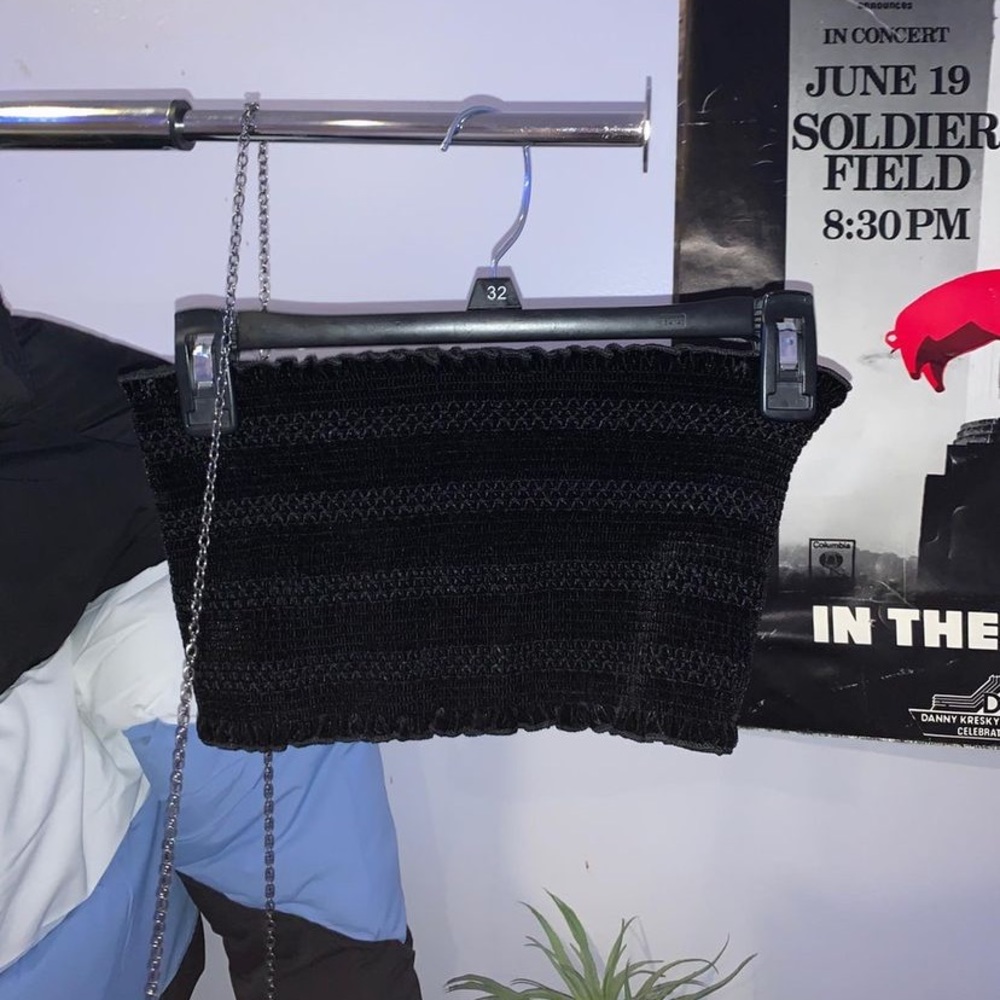 UO black velvet tub top